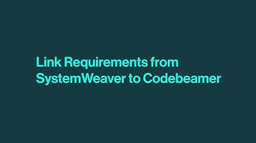 Establish Traceability between Codebeamer and SystemWeaver