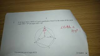 ANGLE PROPERTIES OF A CIRCLE