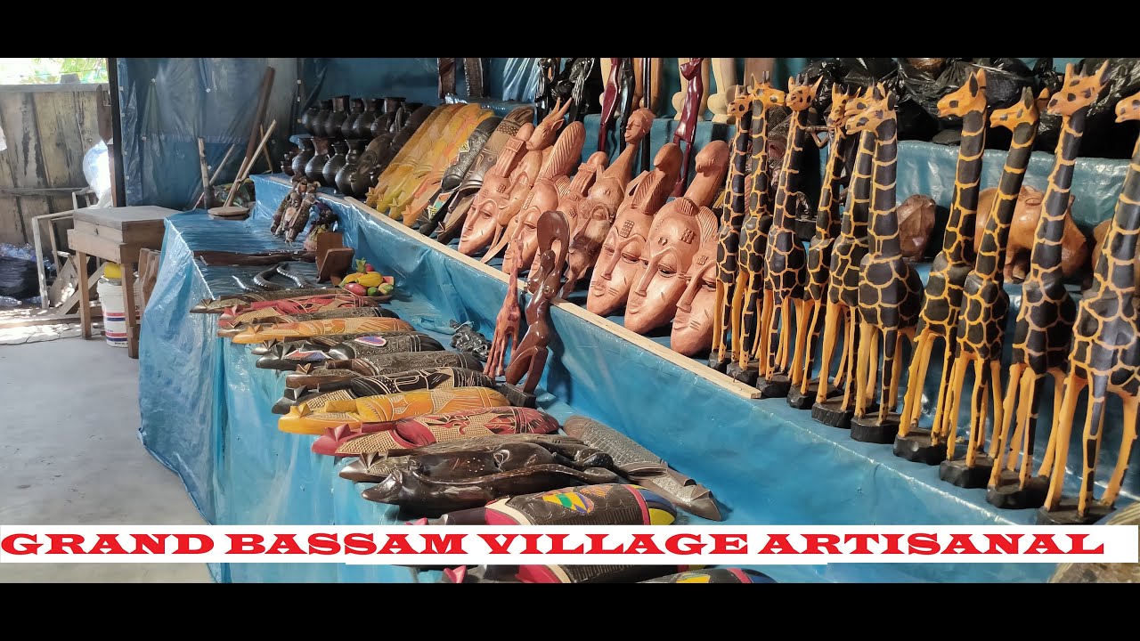 Grand Bassam Trip I Explored Handmade Crafts Market I Village Artisanal I Ivory Coast West Africa 🌍