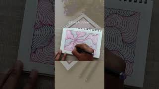 let's draw an Abstract pen Art | Curved Line Illusion | Line Art part 03 #shorts #viral #viralshorts