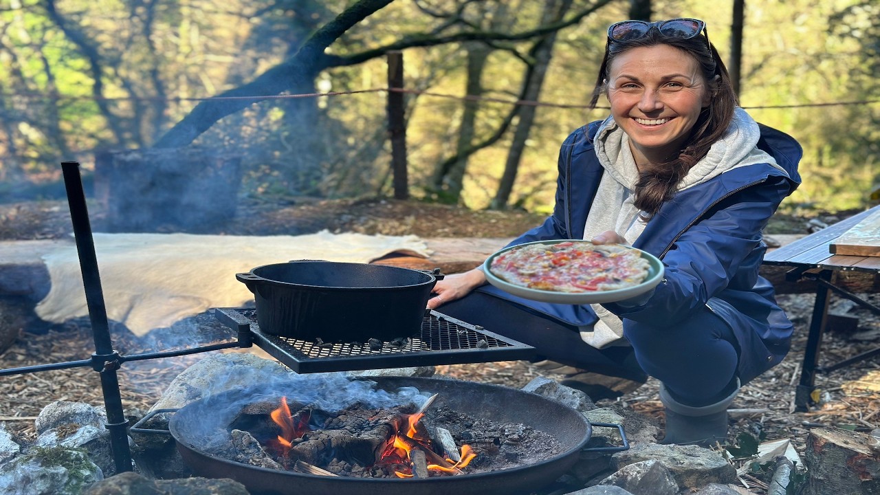 ⁣Dutch Oven Pizza in the Woods | My Son’s 2nd Birthday in the Forest