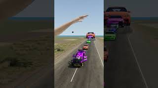 Colorful Small to Giant Cars vs Massive Slap - BeamNG.drive!