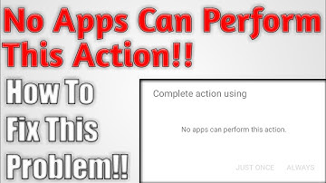 How to Fix (No Apps can perform this action) problem || Tech4U