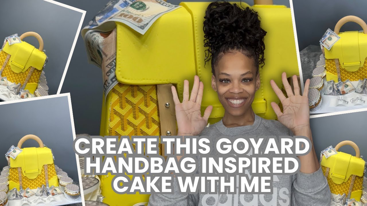 Let’s make a Goyard inspired designer handbag cake.