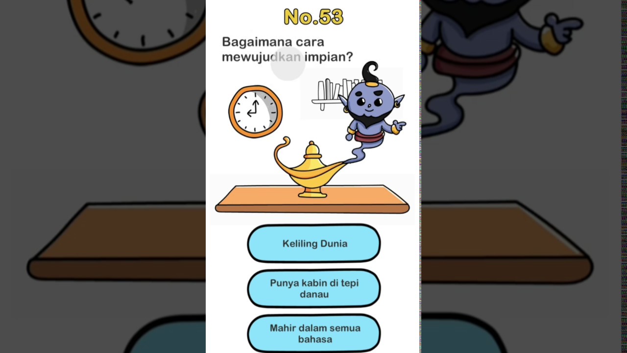 Brain Out Level 53 Oh Jin Aladdin Bagaimana Cara Mewujudkan Impian Youtube