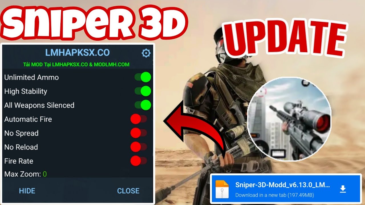 Sniper 3D Mod Apk v6.13.0 | Unlimited Money & Unlock All Weapon