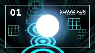 Slope Run - Rolling Ball Game | Gameplay pt.01 | Level 1-10 (White Ball-AA) screenshot 3