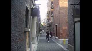 上海の新天地のレトロな煉瓦造りの建物