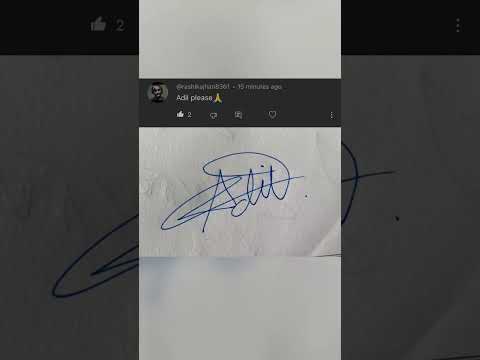 Adil Name Signature Short Video Viral Signature Viralvideo Youtubeshorts Art 