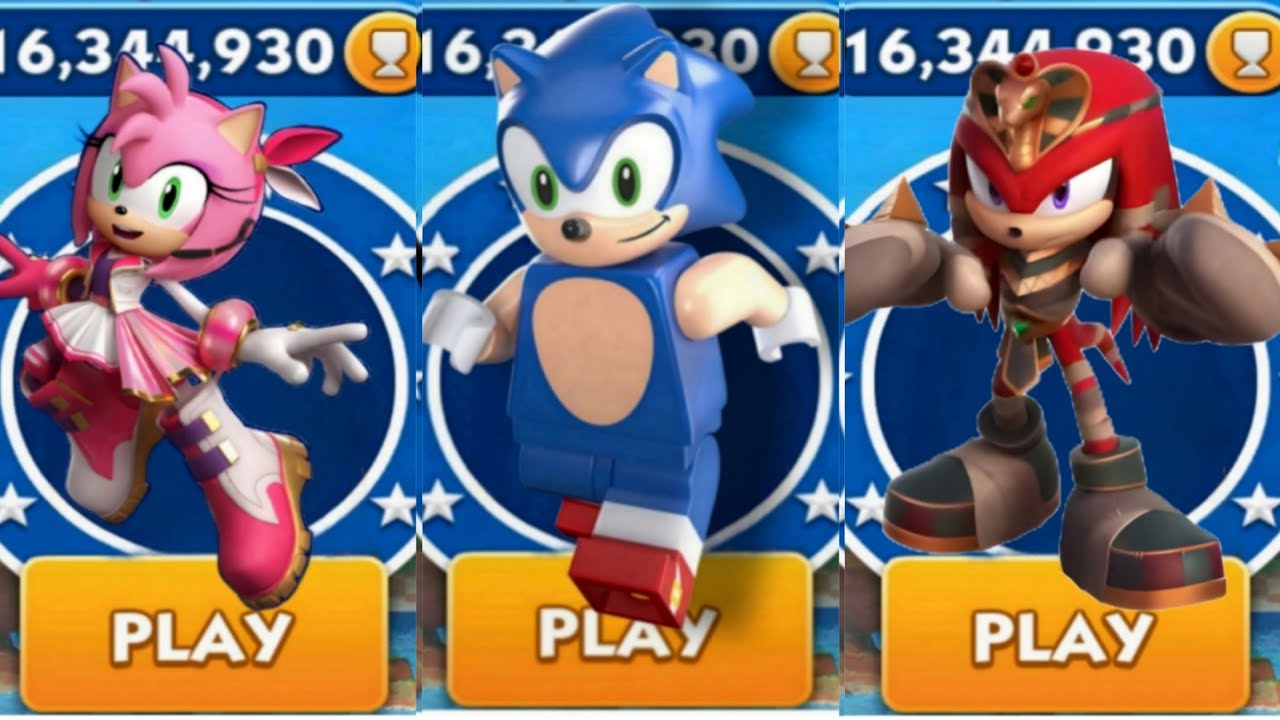 Sonic Dash - Popstar Amy VS Lego Sonic VS Mummy Knuckles _ Movie Sonic ...