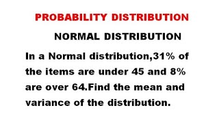 Famous   Normal Distribution - Probability Distribution - Problem Wealth