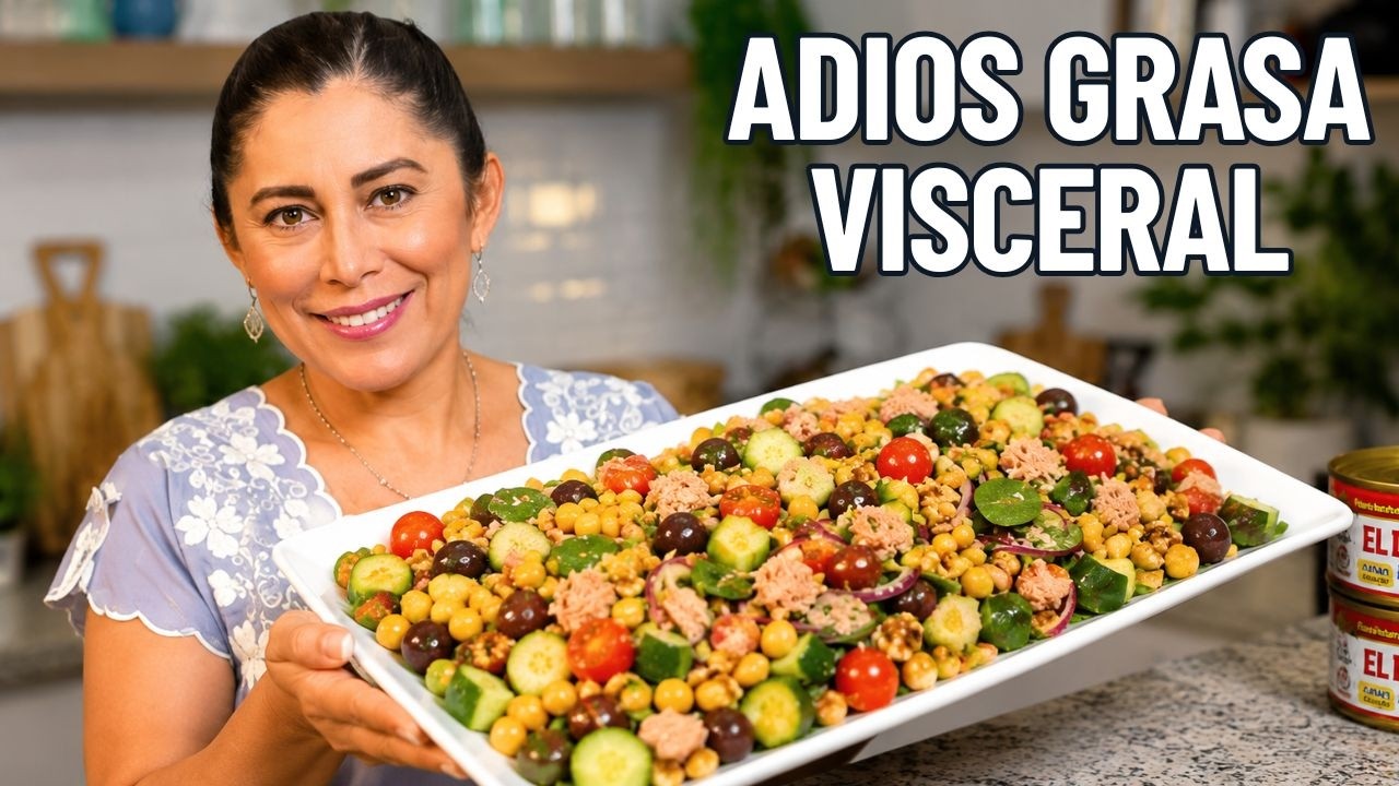 Funciona mejor que la Dieta, baja de peso, colesterol y grasa visceral. ENSALADA DE GARBANZOS Y ATÚN