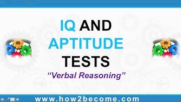✔ IQ AND APTITUDE TESTS; Verbal Reasoning - How to pass IQ tests