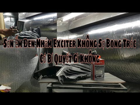 Video Cách Sơn Trên Dàn Ếm Đen Nhám,Exciter Không Bong Tróc - youtube