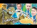 Lagoon Fishing For Surprise Toys with HobbyKidsTV