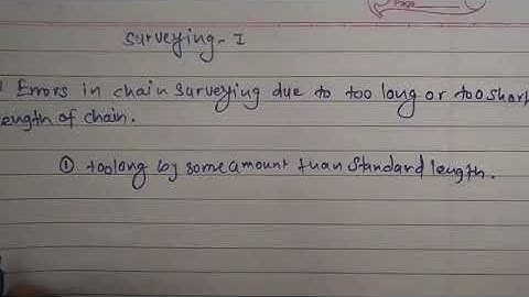 Numericals on errors in chaining, problems on chain corrections