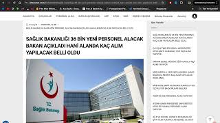 Sağlik Bakanliği 36 Bi̇n Personel Alimi Yapacak Bakan Açikladi Hangi̇ Alanda Kaç Atama Yapilacak?