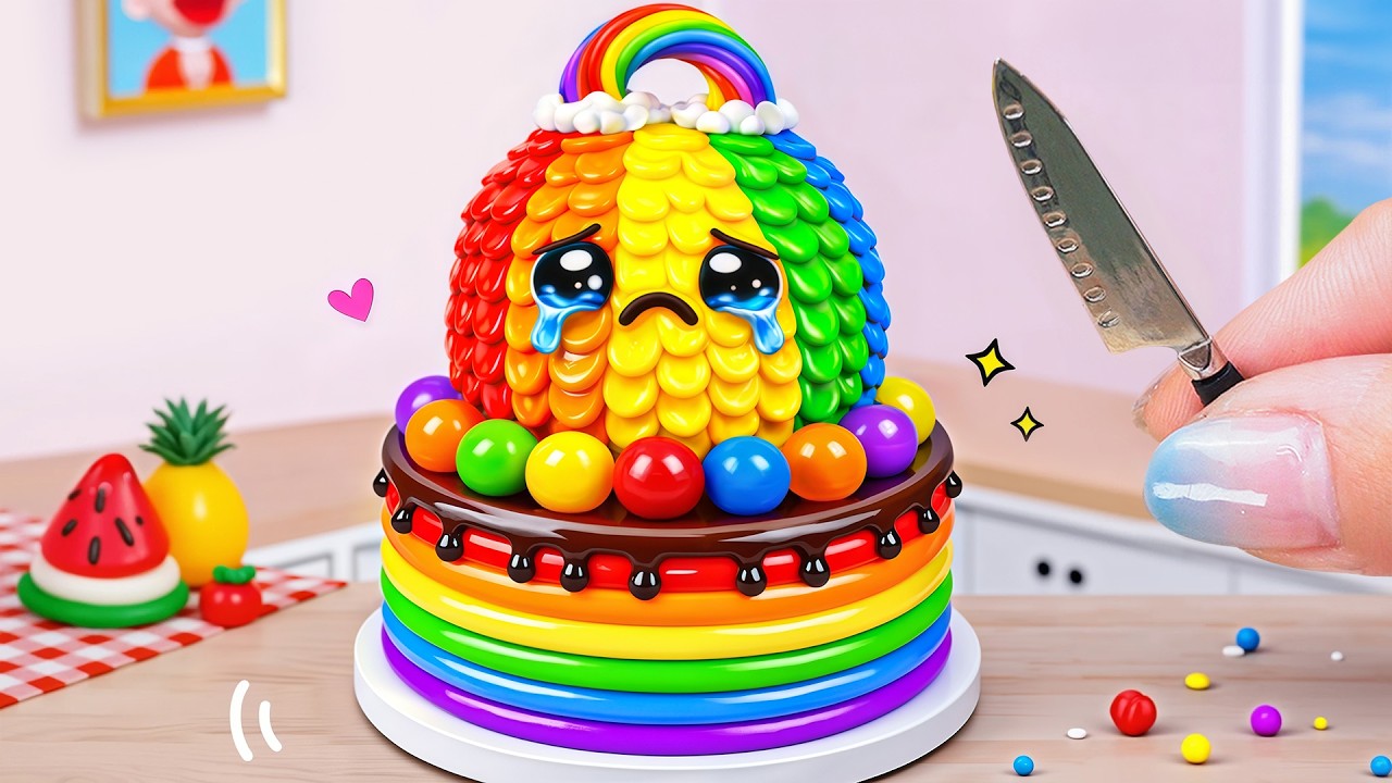 Creative Rainbow Buttercream Cake 🍫🌈 1000+ Miniature Cake Decorating Ideas 🌈 Mini Wonderful