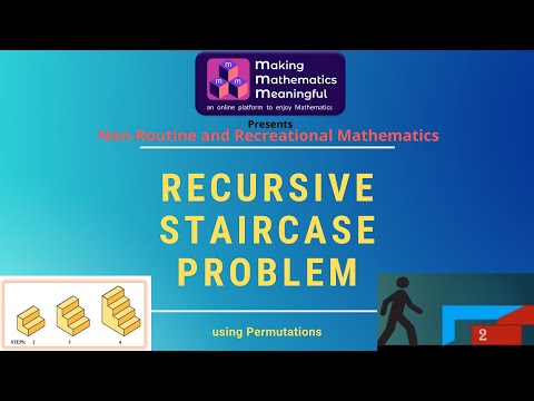 Recursive Staircase Problem using Permutation | Count ways to reach the nth stair using 1 or 2 steps