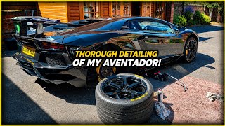 Thorough detailing of the Lamborghini Aventador