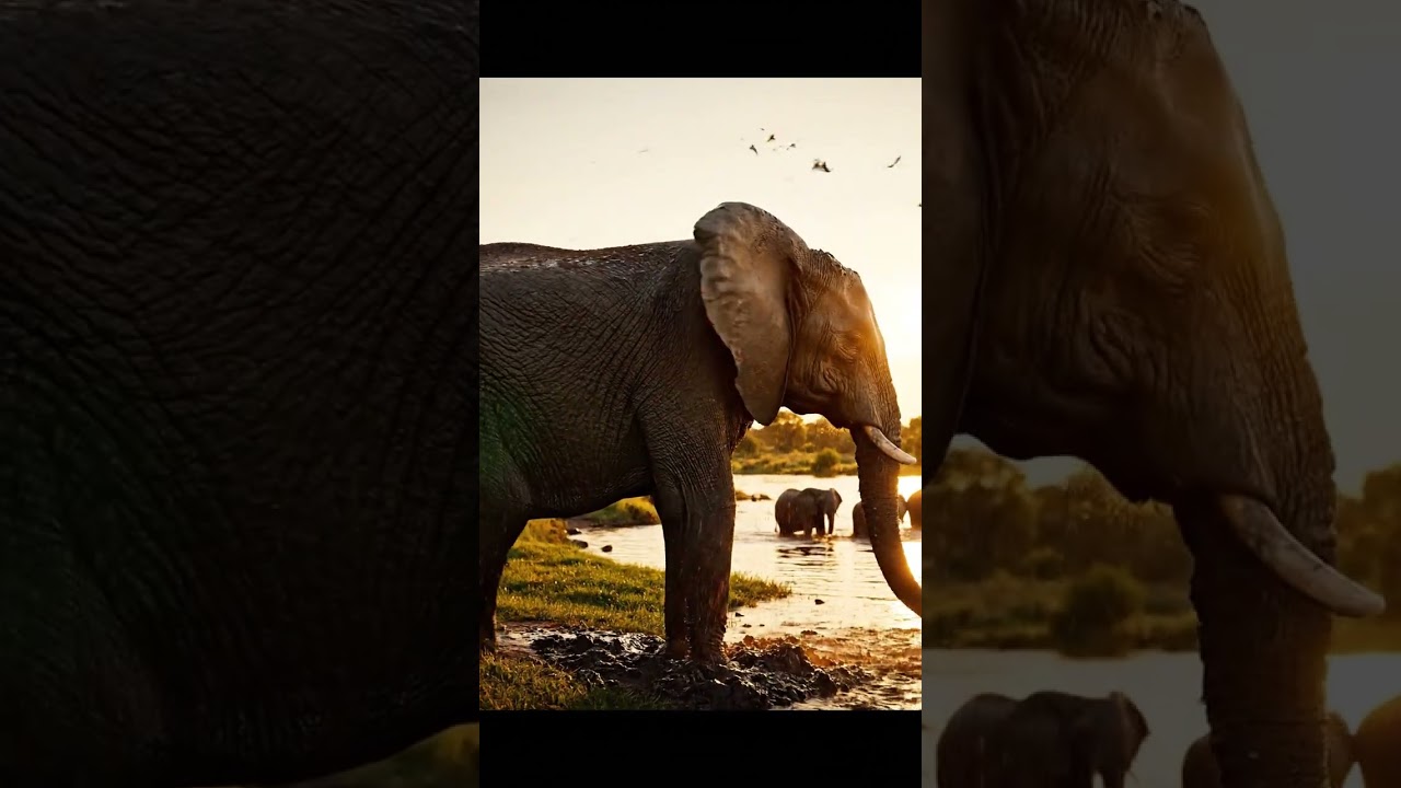 Elephant Playing in Mud and Spraying Water | Cinematic Wildlife 4K | Riverscape Safari