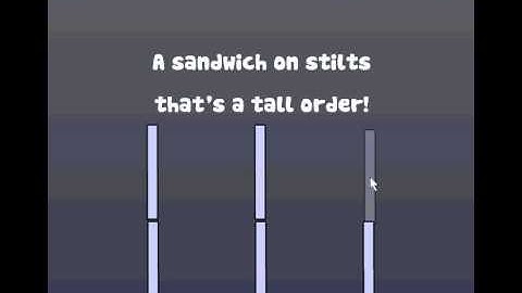 Super Stacker 2 Level 11 - A sandwhich on stilts