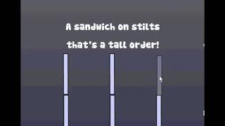 Super Stacker 2 Level 11 - A sandwhich on stilts