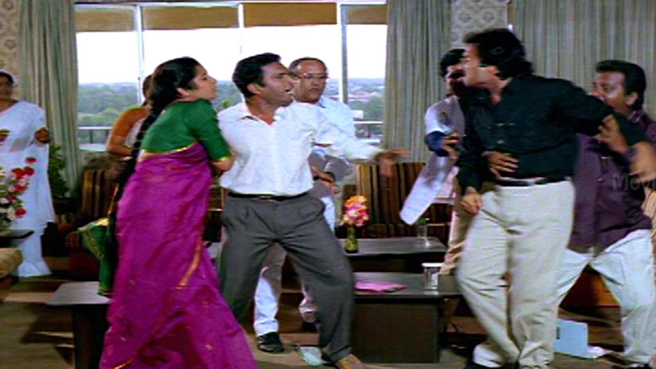 Fight Scene Between Karthik & Nasar For Baby Shamili || Bangaru Papa Movie || Suhasini