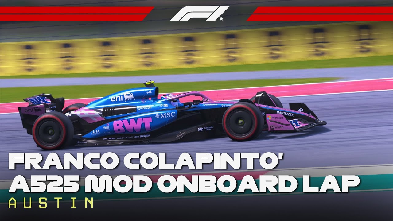 F1 2025 Franco Colapinto Onboard Lap Around Austin | Assetto Corsa Alpine A525 Mod