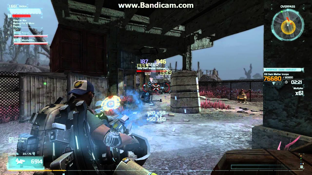 Rampage: Dark Harvest - Dark matter minigun challenge