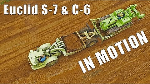 Euclid S-7 Scraper and C-6 in Motion