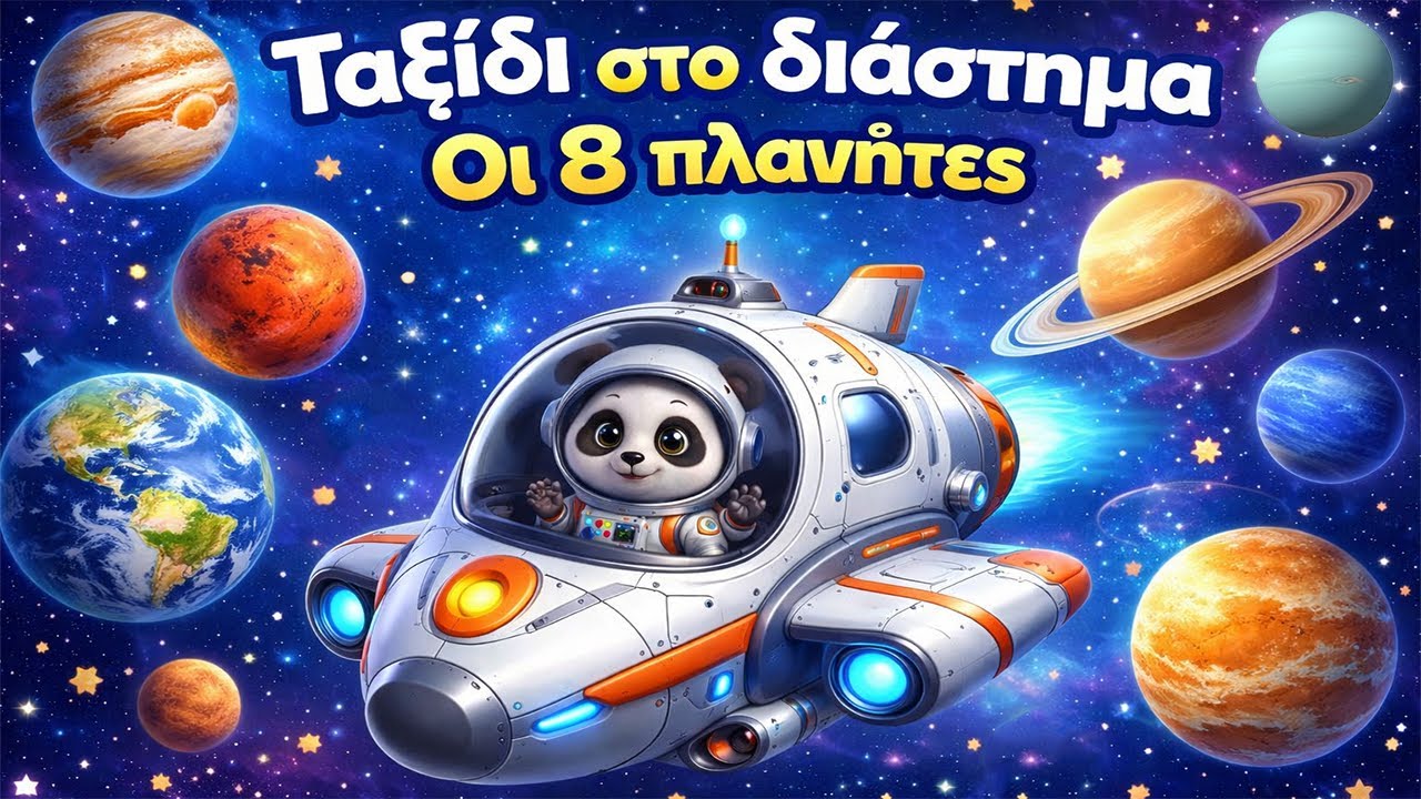 Ταξίδι στο διάστημα: Οι 8 πλανήτες 🚀🌍 Παιδικό Εκπαιδευτικό Τραγούδι 3D