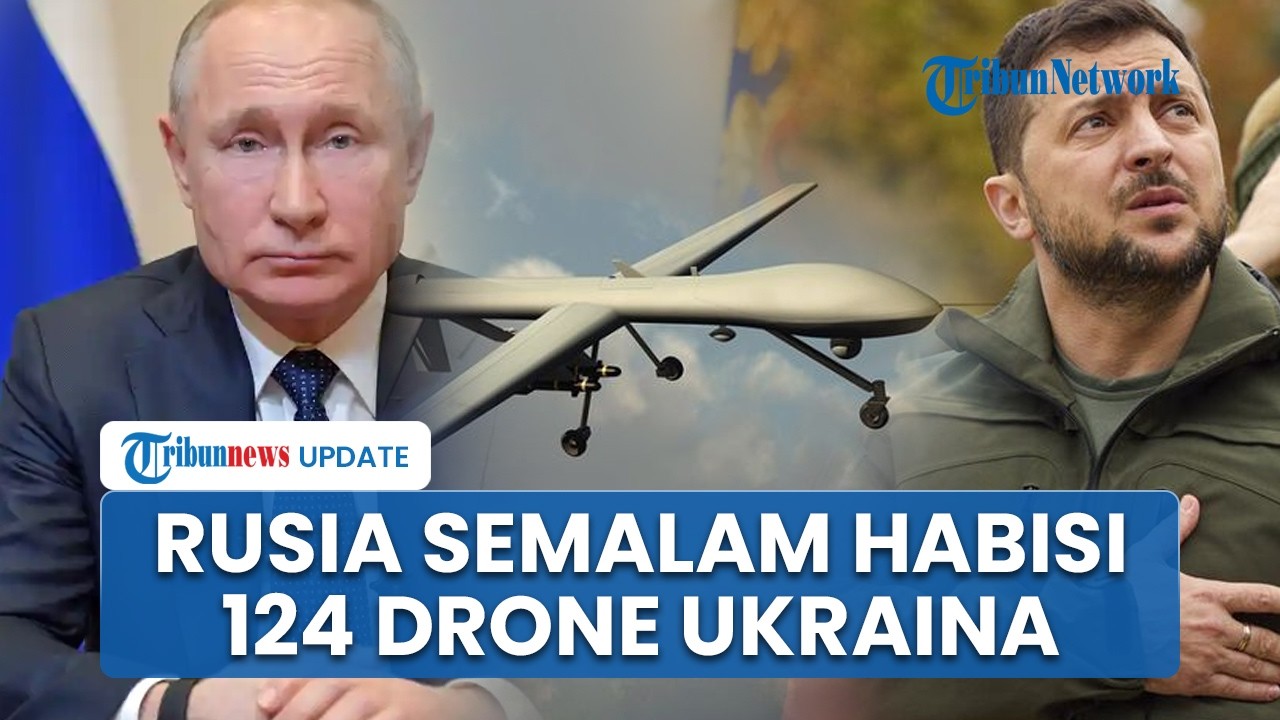 Dalam Semalam! Sebanyak 124 Pesawat Tak Berawak Ukraina Ditembak Jatuh Pertahanan Udara Rusia