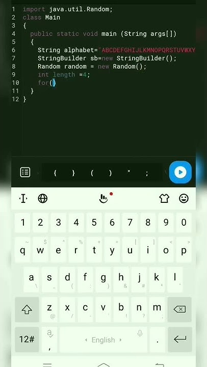 Java Program to Generate Random String 🔥 🔥 #shorts - YouTube image.