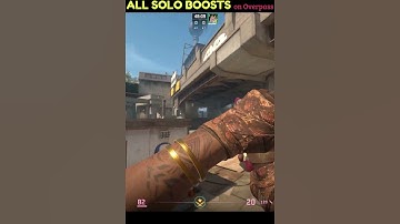EVERY SOLO BOOST on Overpass #shorts #csgo
