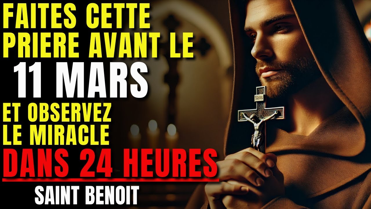 RECEVEZ LE MIRACLE QUE VOUS ATTENDEZ 🙏 PRIÈRE PUISSANTE À SAINT BENOÎT ET JESUS CHRIST