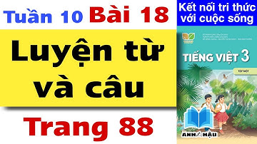 Tiếng Việt Lớp 3 | Tuần 10 | Bài 18 | LUYỆN TỪ VÀ CÂU - CÂU CẦU KHIẾN | Trang 88 | KẾT NỐI TRI THỨC