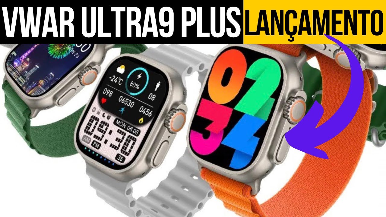 SMARTWATCH ULTRA 9 PLUS - MAIS UM MODELO SURPREENDENTE. Cópia do Apple Watch.