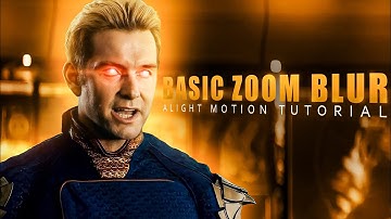Zoom Blur Basic Tutorial & Preset -- Alightmotion