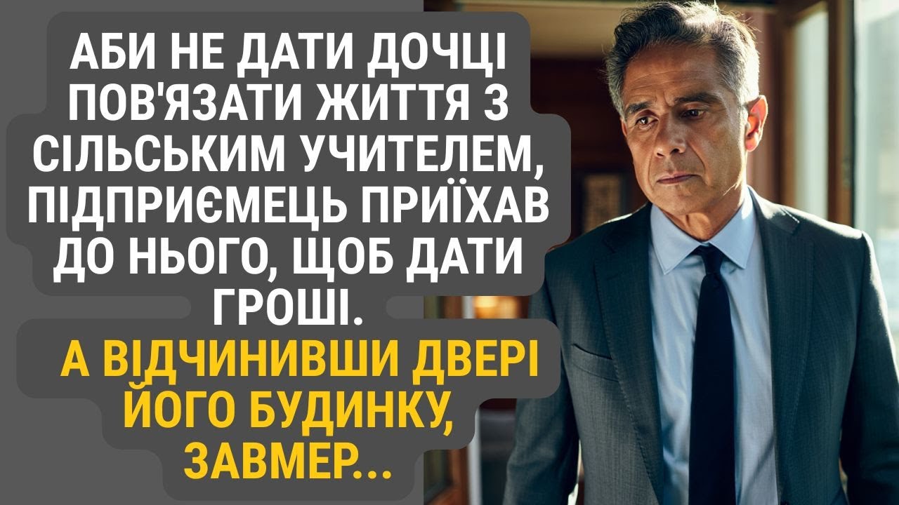 Щоб відігнати бідного вчителя від дочки, підприємець особисто примчав у село. А щойно зайшов до хати