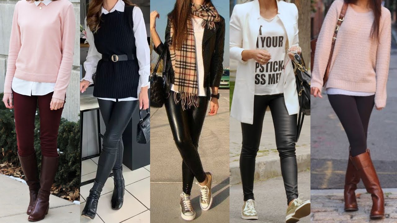 LEGGINS COMO LLEVARLOS con ESTILO y ELEGANCIA COMBINACIONES de ROPA MODERNAS y ACTUALES con LEGGINS