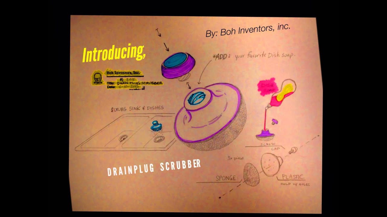 quirky def Project 205 DRAINPLUG SCRUBBER from Boh Inventors inc