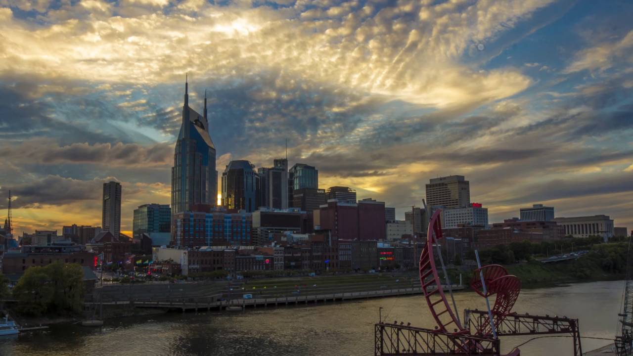 Nashville, TN Sunset Timelapse YouTube