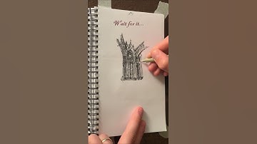 Gothic Cathedral drawing! #shorts #architecture #sketch #cathedral #gothic #drawing #amiens