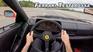 Driving The Ferrari Testarossa - 12 Cylinder POV Therapy Drive ( Binaural Audio)