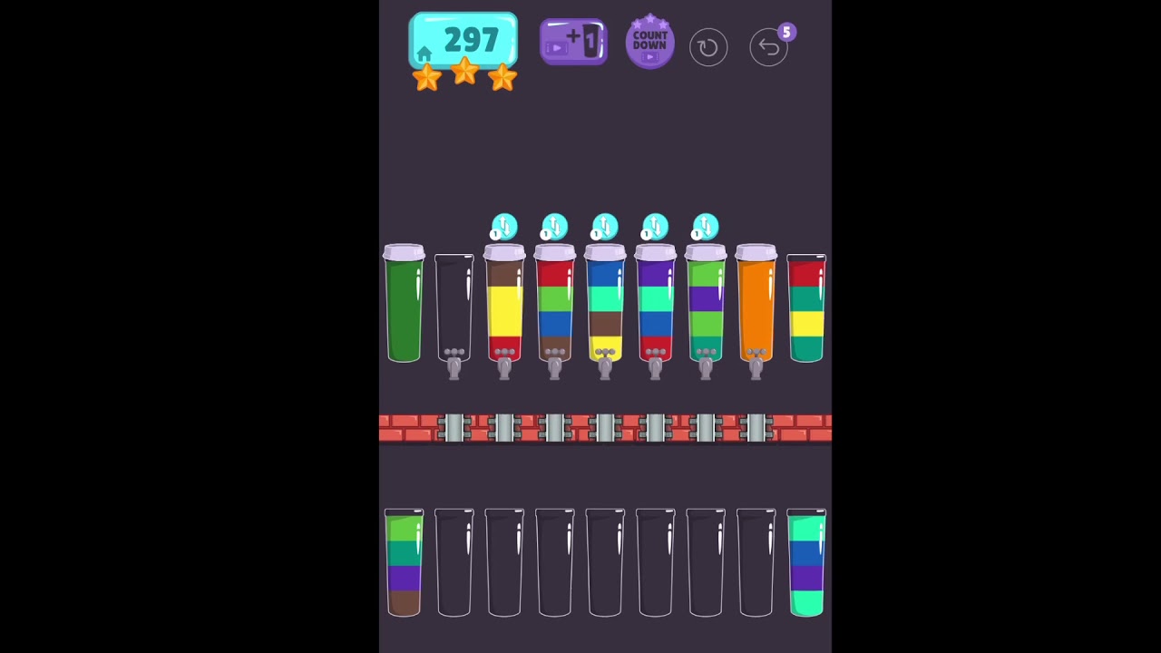 Cups - Water Sort Puzzle Level 297 ⭐️⭐️