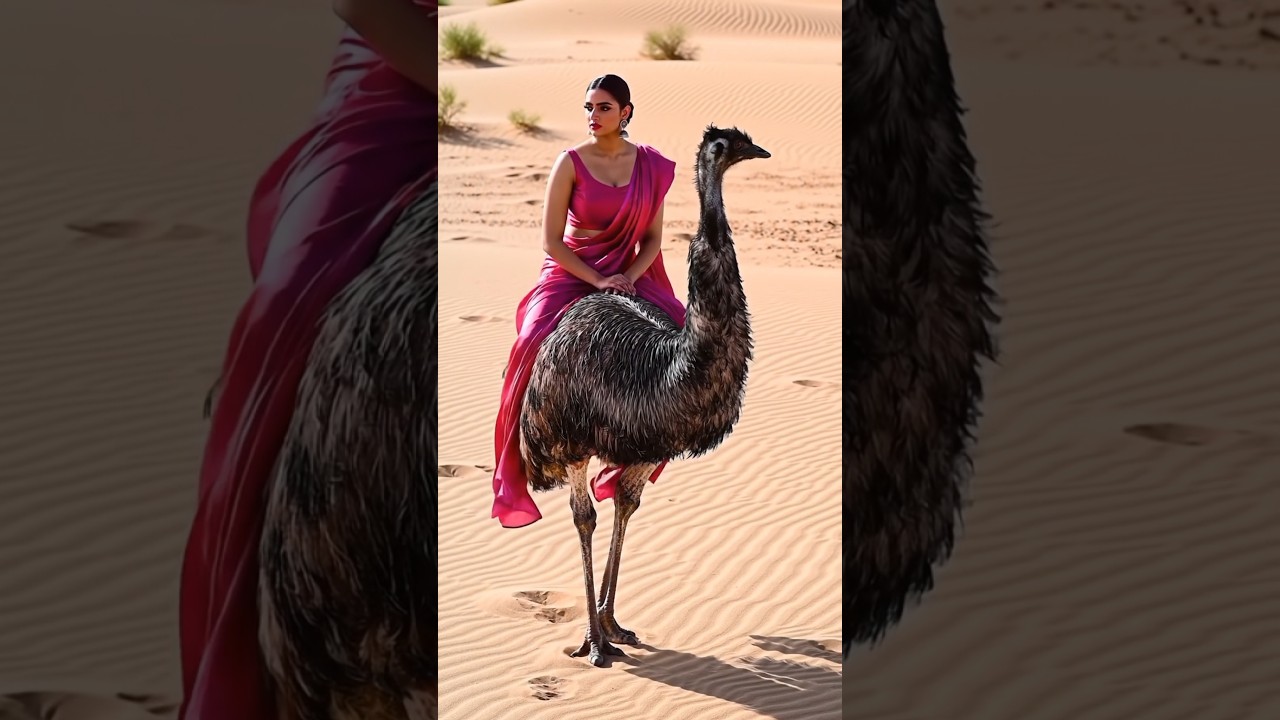 Desert Queen Riding an Emu | AI Fantasy World 