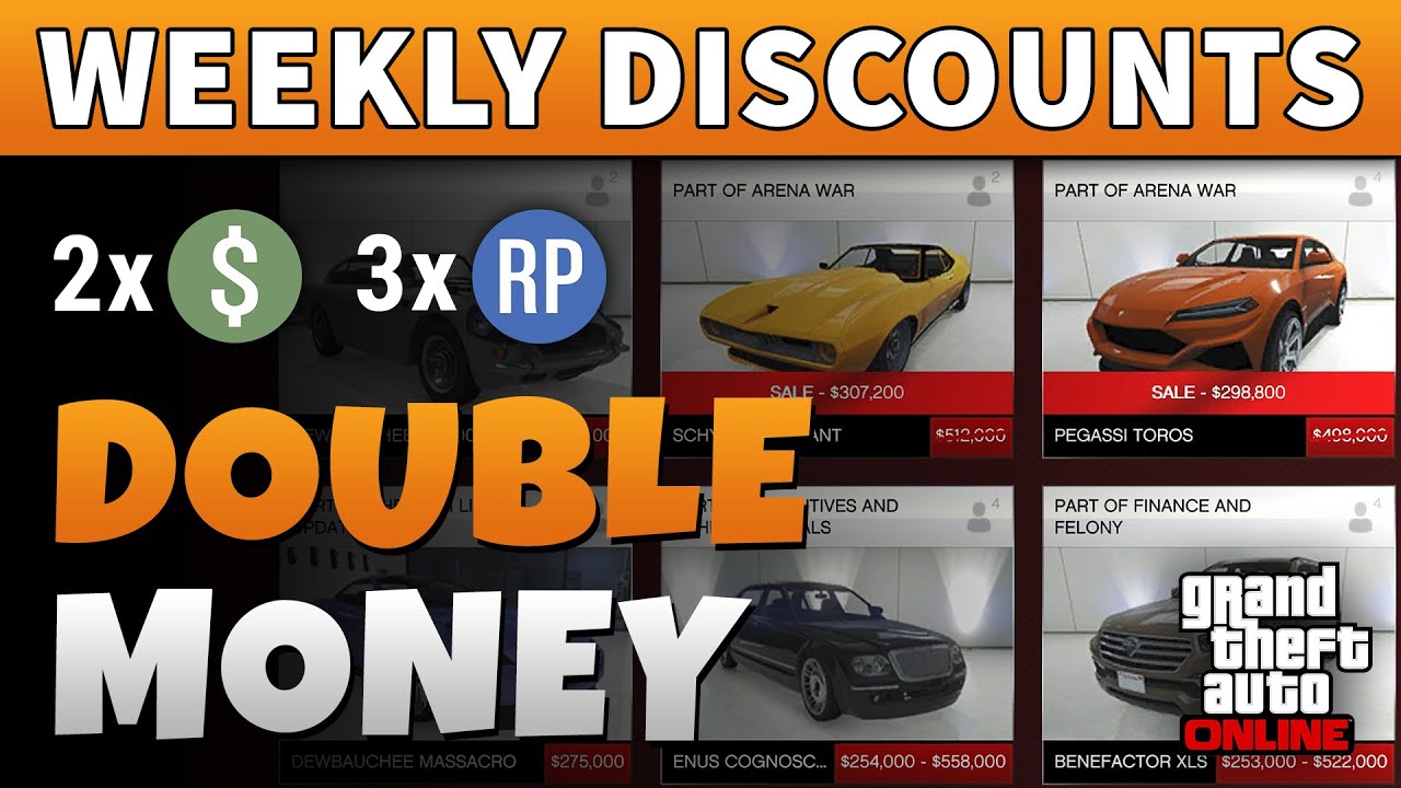 GTA Double Money This Week GTA 5 ONLINE WEEKLY DOUBLE RP AND CASH