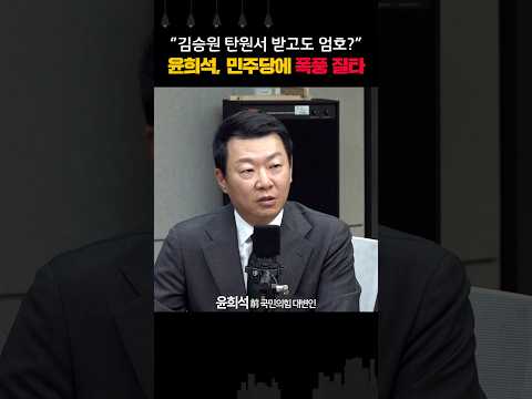 "김승원 탄원서 받고도 엄호?" 윤희석, 민주당에 폭풍 질타