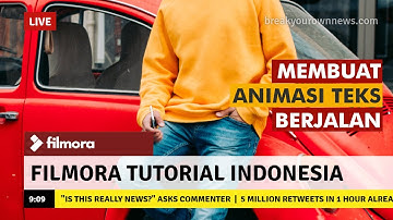 Cara Membuat Teks Berjalan (Running Text) Seperti di TV |  Filmora Tutorial